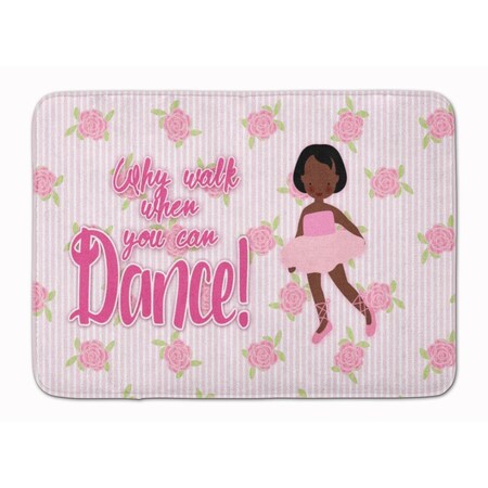 Carolines Treasures Ballet African American Short Hair Machine Washable Memory Foam Mat BB5384RUG